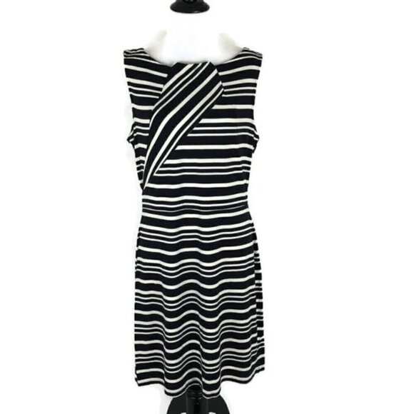 Daniel Cremieux Dresses & Skirts - Cremieux Midi Sheath Dress Striped Size Large Nautical Theme